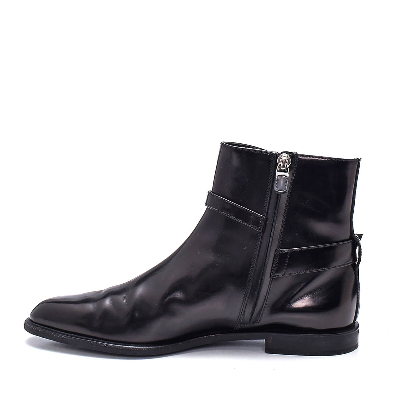 Tod's - Black Leather Double Buckle Ankle Boots